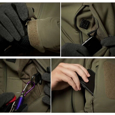 Jaqueta Impermeável com Bolsos Táticos