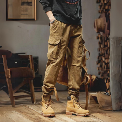 Calça Cargo Casual Retro