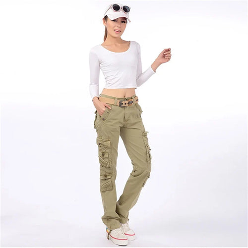 Women's Streetwear Cargo Pants with Pockets