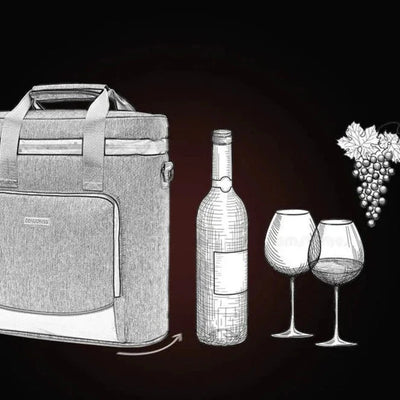 Bolsa Térmica 20 Litros para Vinhos e Taças