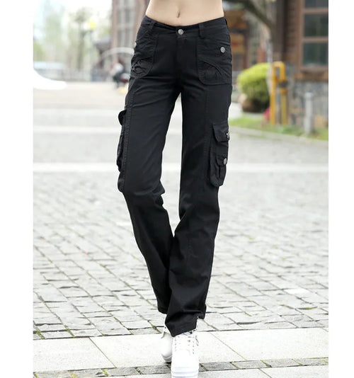 Women's Elegant Cotton Cargo Pants