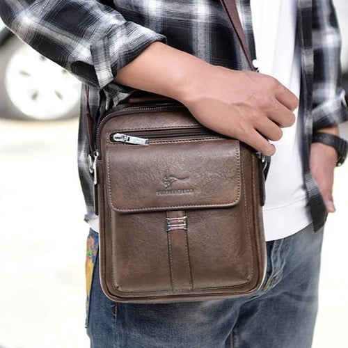 Bolsa de Ombro Masculina com Zíper