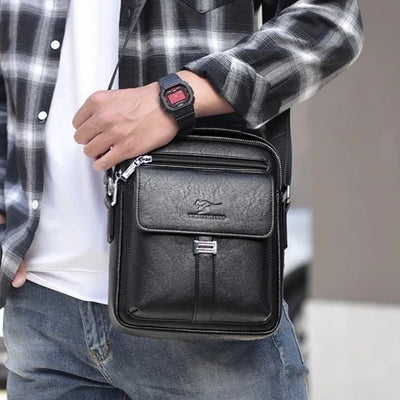 Bolsa de Ombro Masculina com Zíper
