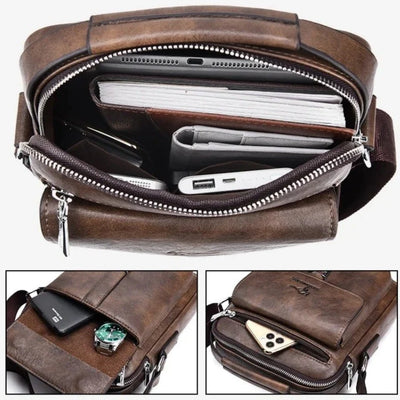 Bolsa de Ombro Masculina com Zíper