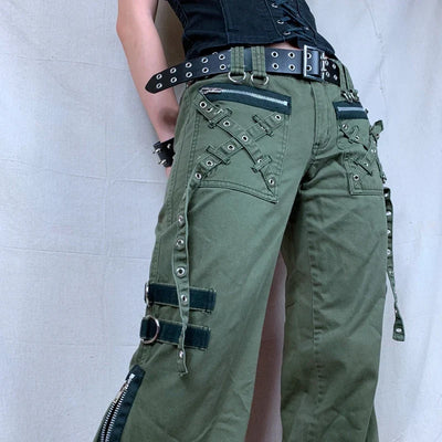 Gothic Pants with Zippers