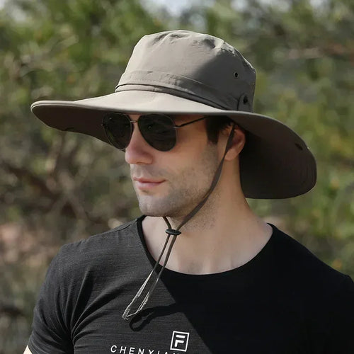 Men's Wide Brim Hat with UV Protection