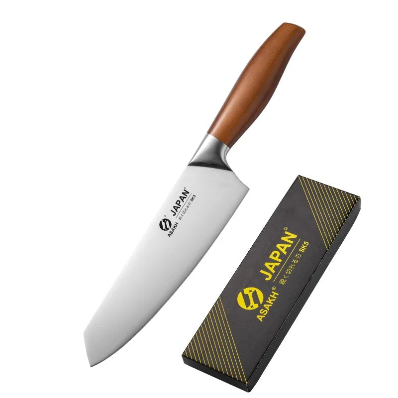 Profissional Japonês Cozinha Chef Knife Set, Carne De Peixe Cortador, Cortador De Legumes, Cutelo De Açougueiro De Aço Inoxidável, com Caixa