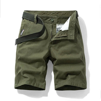 Shorts de algodão puro multi bolso masculino, grandes dimensões, solto, reto, perna, cinco pontos, casual, shorts de praia acima do joelho, verão