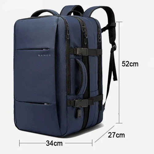 Mochila de Viagem Impermeável com Compartimentos Múltiplos