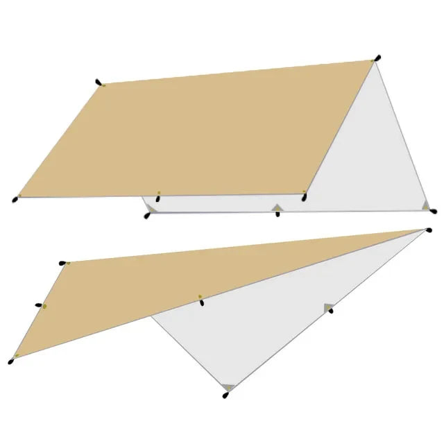 Impermeável Ultralight Garden Canopy Sunshade, Toldo Tenda, Tarp Shade, Outdoor Camping, Tourist Beach Shelter, 5x3m, 4x3m, 3x3m