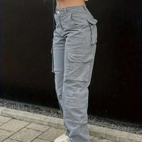 Women's High-Waist Y2K Cargo Pants