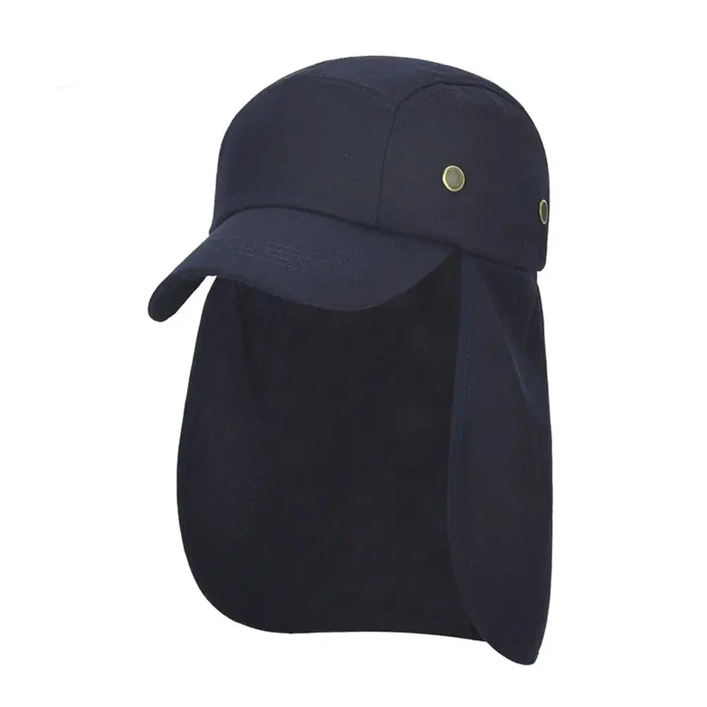 Chapéu de proteção solar ao ar livre para homens e mulheres, caminhadas, viagem, pesca, boné solar com UPF 50 + proteção solar e aba do pescoço