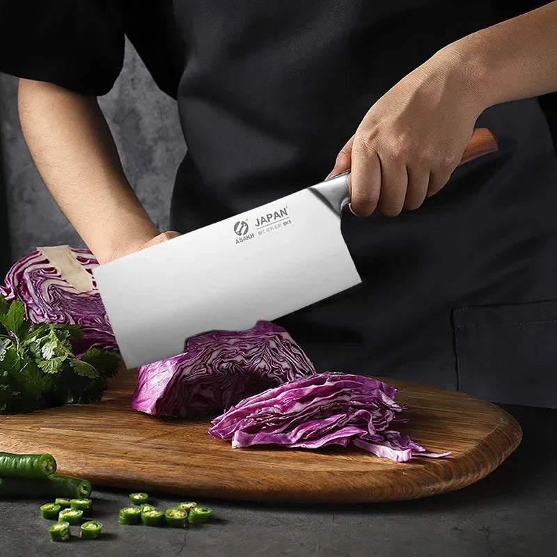 Profissional Japonês Cozinha Chef Knife Set, Carne De Peixe Cortador, Cortador De Legumes, Cutelo De Açougueiro De Aço Inoxidável, com Caixa