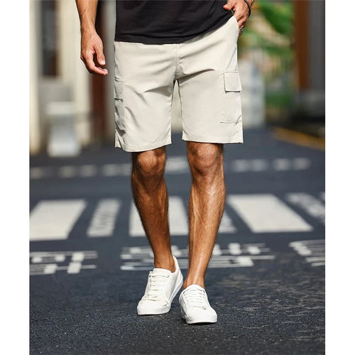 Men's Cargo Shorts with Drawstring and Pockets