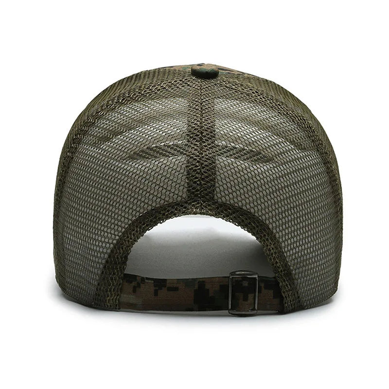 Military Cap with American Flag