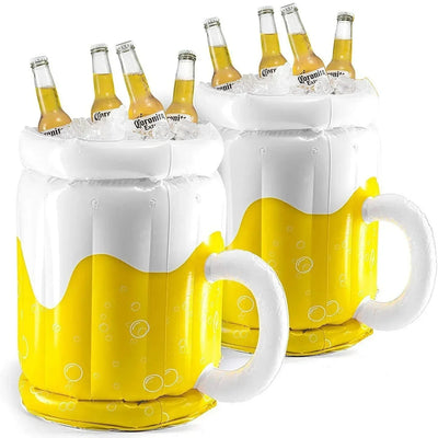 Balde de gelo inflável em pvc, verão, bebidas frescas, bandeja de gelo, piscina, esportes aquáticos, balde de armazenamento de hidratação, caneca de cerveja, modelo de colchões de ar