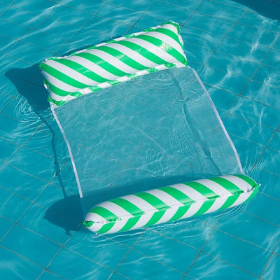 Dobrável listrado inflável Lounge Chair, lazer flutuante camas com encosto líquido, adequado para festas na piscina e praia
