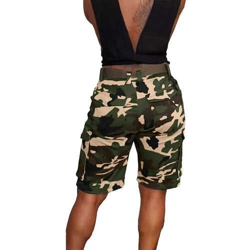Women's Camouflage Shorts with Practical Pockets