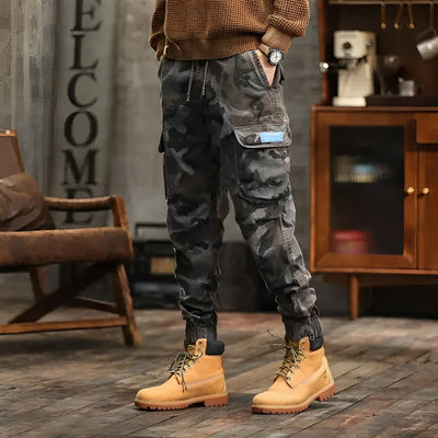 Calça Cargo Casual Retro