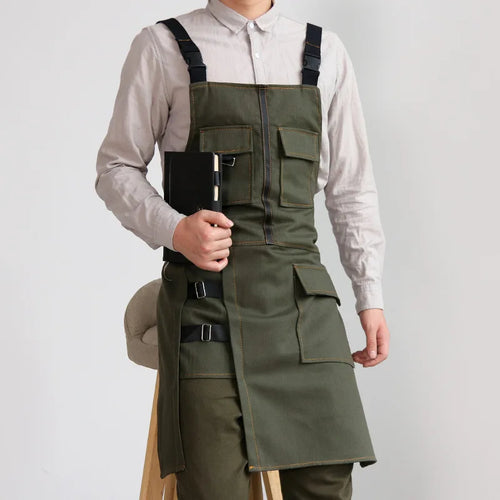 Multifunctional Unisex Canvas Apron - Modern Style