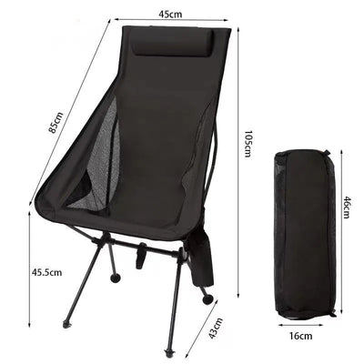 Cadeira de acampamento dobrável portátil, ultra leve, leve, liga de alumínio, lazer, esboço, praia, acampamento, pesca, respirável