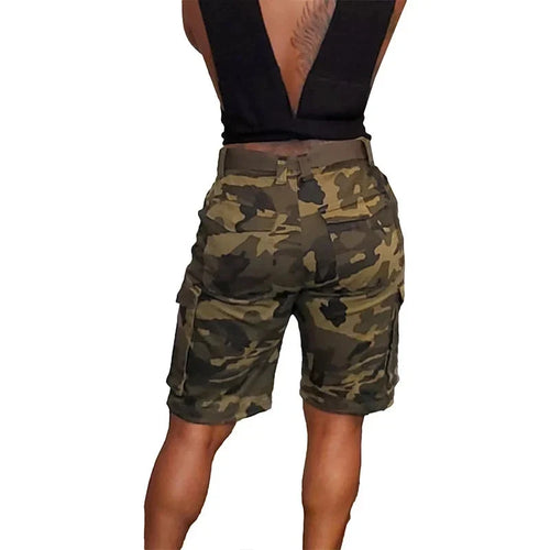 Women's Camouflage Shorts with Practical Pockets