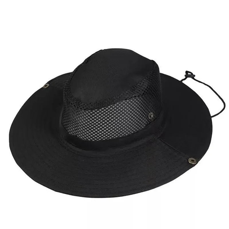 Chapéu de balde respirável para homens, boné de pescador dobrável, sol ao ar livre, bonés de pesca, trekking, praia, vários estilos, verão
