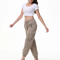 Women's Versatile Pants with Pockets and Elastic Comfort
