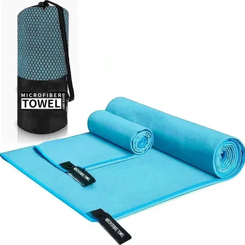 Toalha esportiva de secagem rápida 40x80cm azul cinza verde laranja natação ginásio fitness acampamento correndo praia toalhas de pano