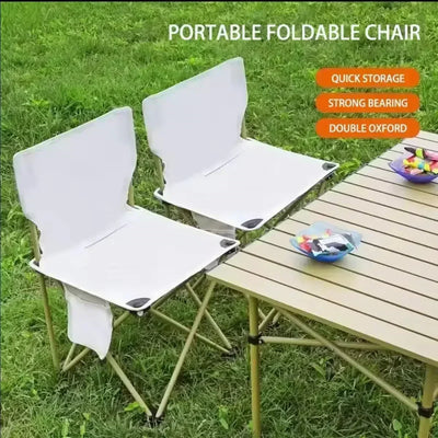 Cadeira dobrável ao ar livre cadeira de acampamento com bolso lateral piquenique oxford pano cadeiras portáteis praia cadeiras de pesca cadeira ao ar livre