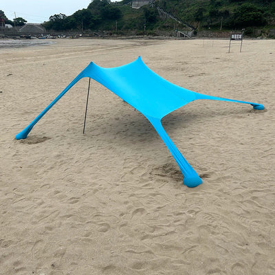 Barraca de praia portátil ao ar livre, abrigo solar, barracas de acampamento, barraca de praia de uma peça, UPF50 +, tenda familiar