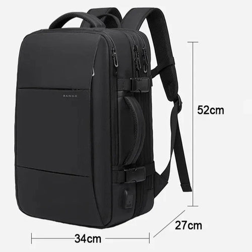 Mochila de Viagem Impermeável com Compartimentos Múltiplos