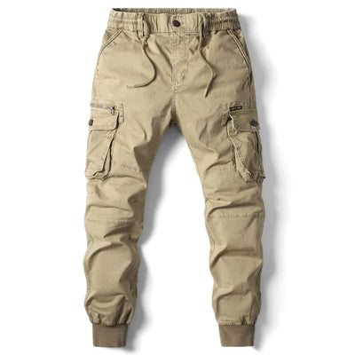 Calças cáqui de bolso múltiplo para homens, corredores táticos casuais, calças pretas do exército, roupa de algodão, moda, nova, 2024