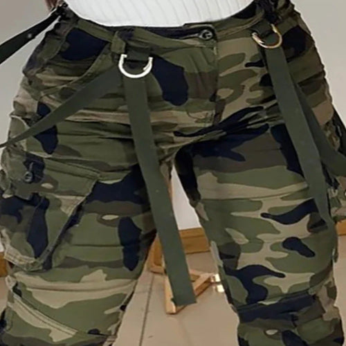 Women's Tactical Cargo Pants with Camouflage Style