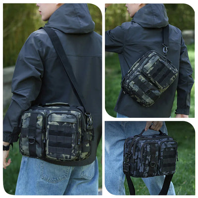 Trekking bolsas táticas bolsa de ombro acampamento para o homem caminhadas viagem escalada pesca estilingue crossbody ao ar livre fim de semana molle saco