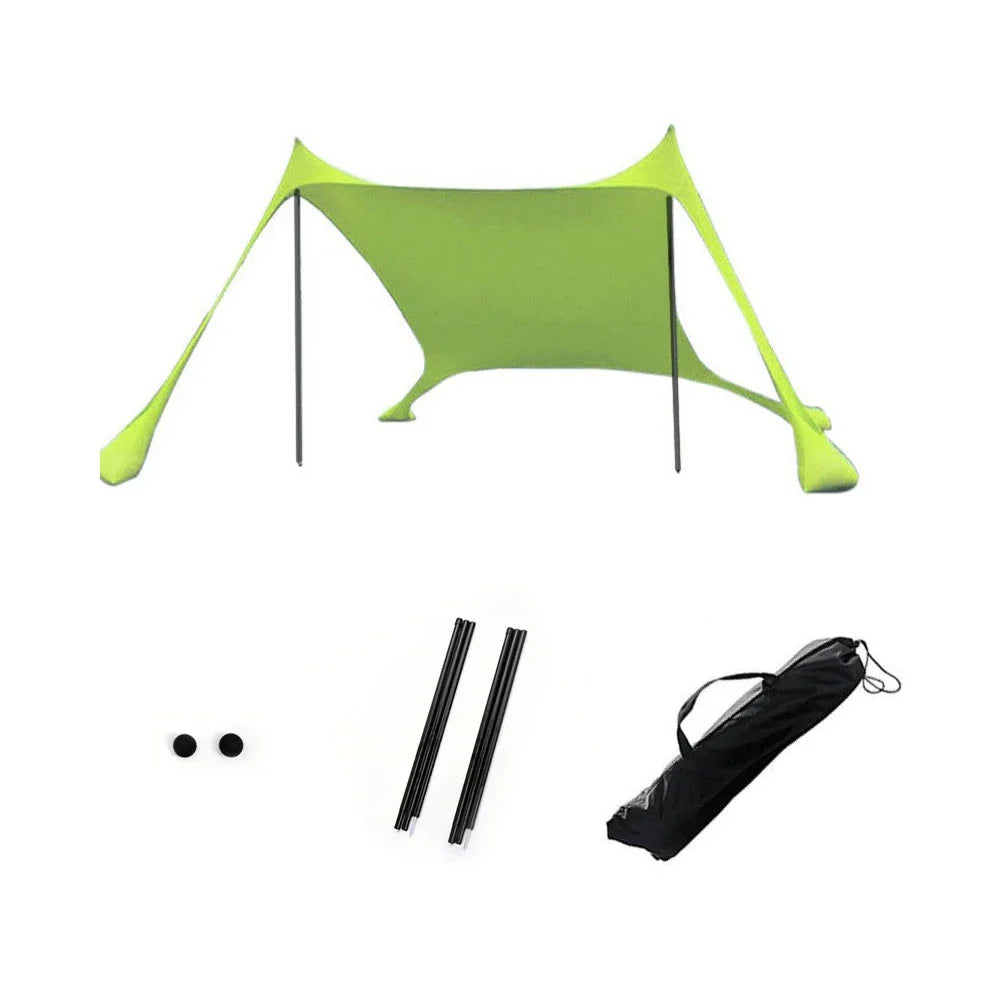 Barraca de praia portátil ao ar livre, abrigo solar, barracas de acampamento, barraca de praia de uma peça, UPF50 +, tenda familiar