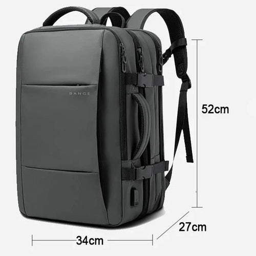 Mochila de Viagem Impermeável com Compartimentos Múltiplos