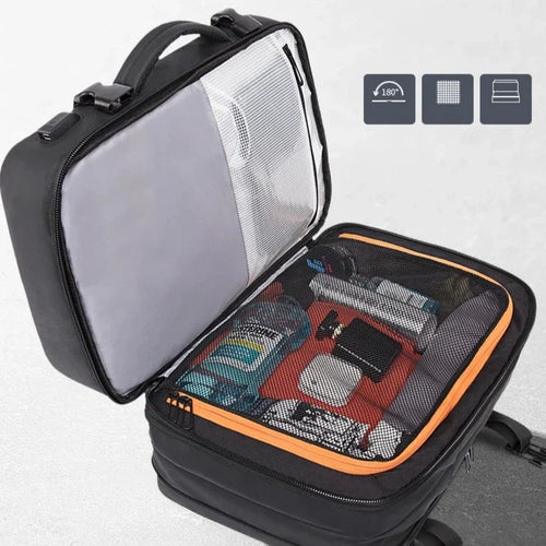 Mochila de Viagem Impermeável com Compartimentos Múltiplos