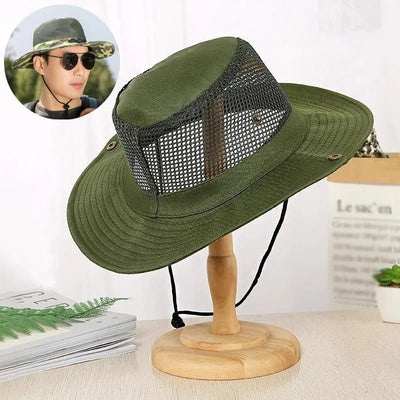 Chapéu de balde respirável para homens, boné de pescador dobrável, sol ao ar livre, bonés de pesca, trekking, praia, vários estilos, verão
