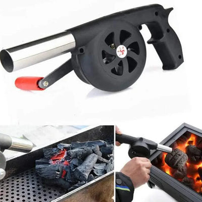 Portátil Outdoor Cooking Churrasco Blower, Hand Crank Fan, Air Blower, Grill Blower, Piquenique, Camping Stove Acessórios, Churrasco Ferramentas
