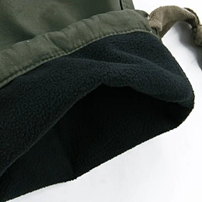 Jogger solto casual masculino com bolso de pele, calça grossa quente de carga, calças de lã plus size, moda escovada, trabalhador masculino, inverno