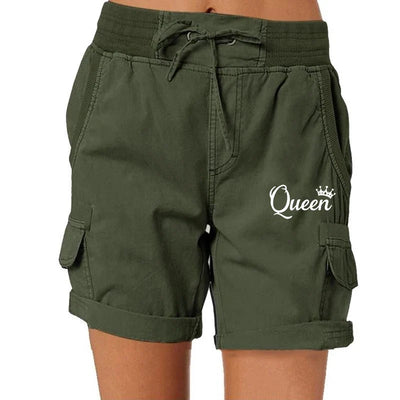 Carga Shorts Casual Cordão Elástico na cintura das Mulheres Impresso Verão Shorts Ativos Shorts Trabalho Caminhadas Ao Ar Livre Legal Praia Shorts