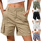 Women's High-Waist Cargo Shorts with Practical Pockets