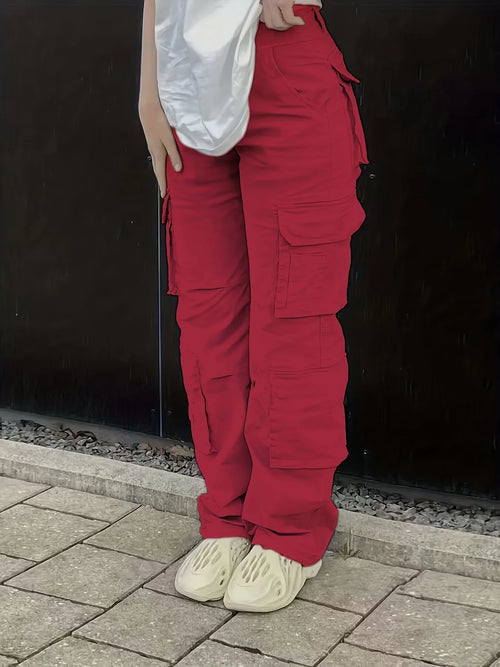 Women's High-Waist Y2K Cargo Pants