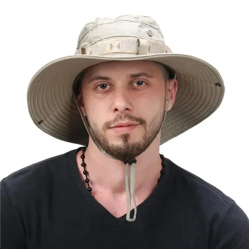 Men's Wide Brim Hat with UV Protection