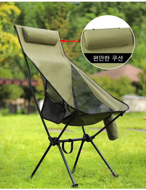 Ultra-Lightweight Portable Folding Chair for Leisure and Camping