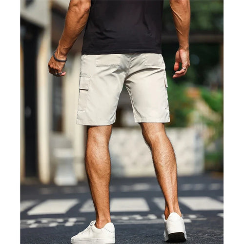 Men's Cargo Shorts with Drawstring and Pockets