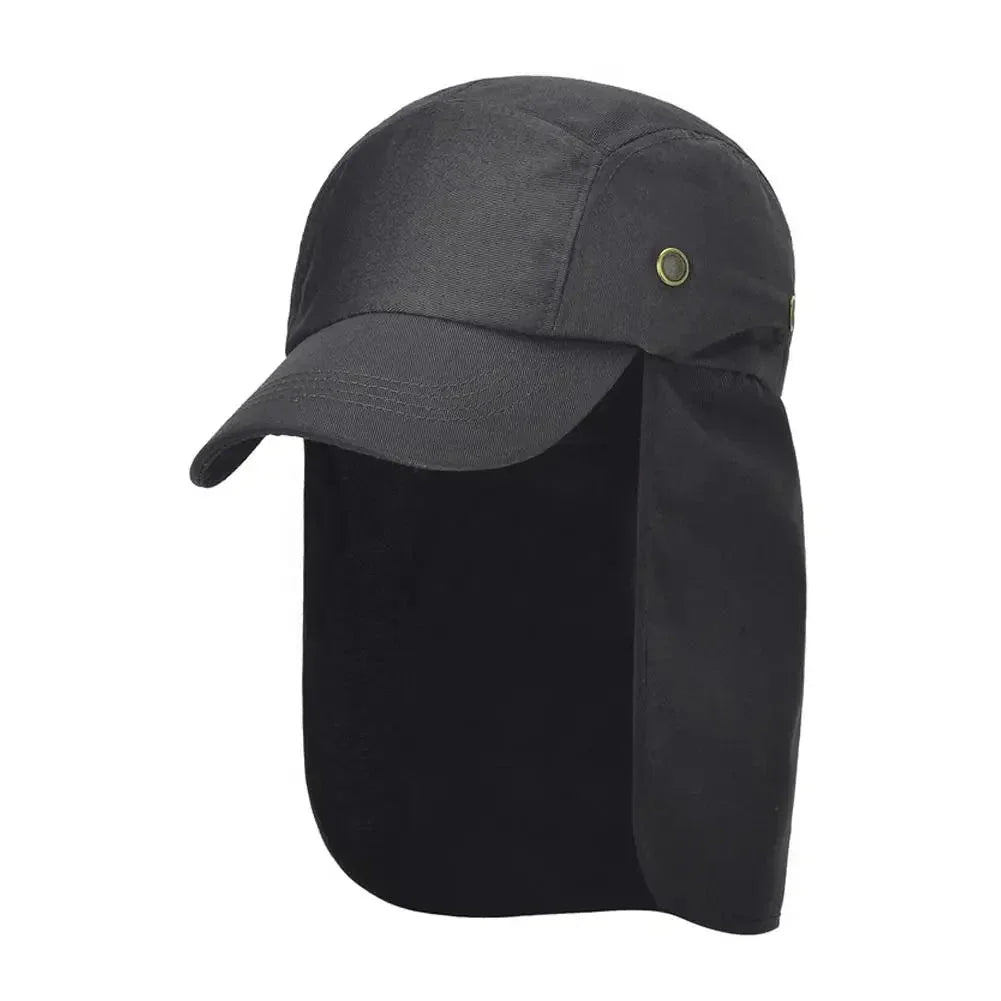 Chapéu de proteção solar ao ar livre para homens e mulheres, caminhadas, viagem, pesca, boné solar com UPF 50 + proteção solar e aba do pescoço