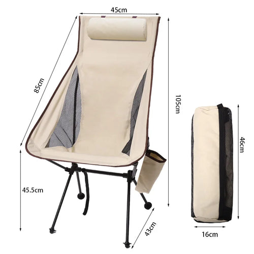 Ultra-Lightweight Portable Folding Chair for Leisure and Camping