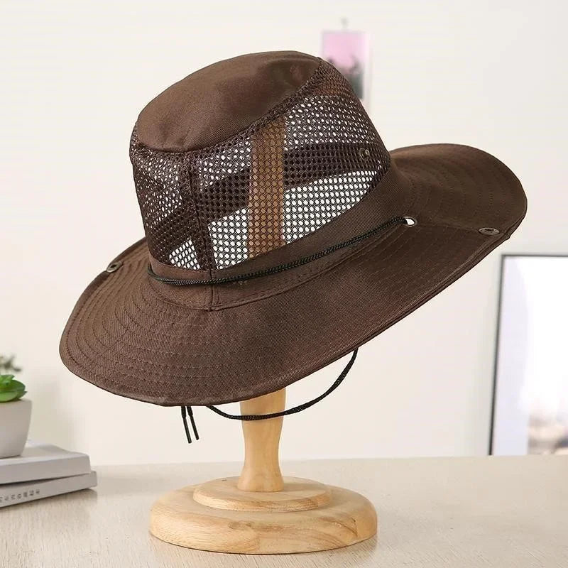 Chapéu de balde respirável para homens, boné de pescador dobrável, sol ao ar livre, bonés de pesca, trekking, praia, vários estilos, verão